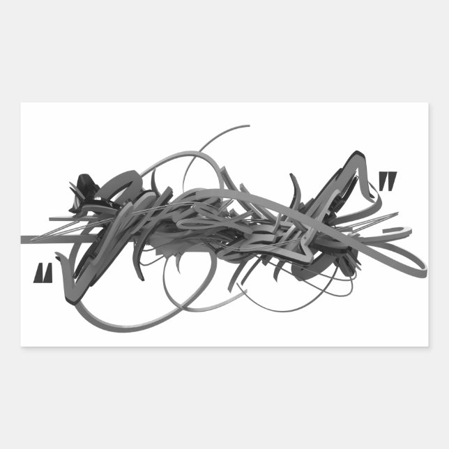 Graffiti-Aufkleber Rechteckiger Aufkleber (Vorderseite)