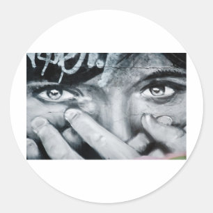 Graffiti-Auge Runder Aufkleber