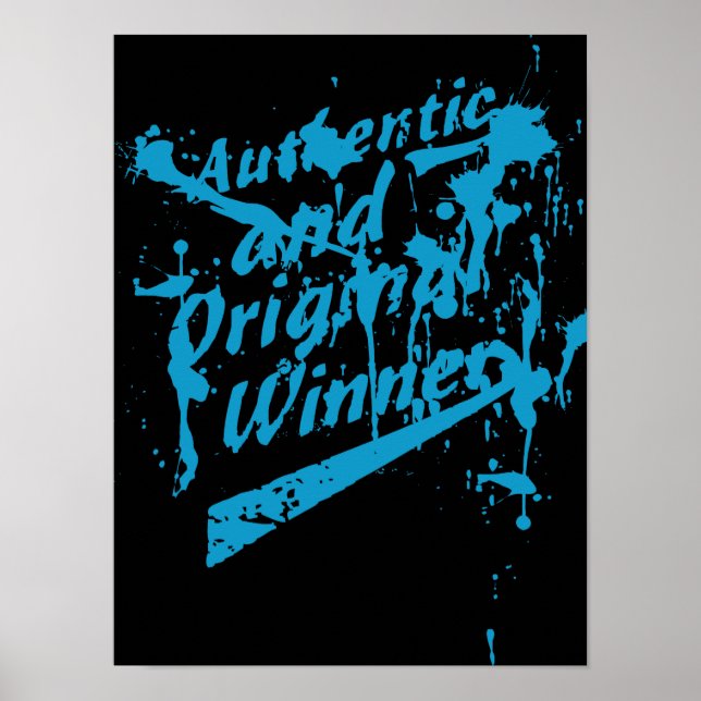 Graffiti Authentischer Original Gewinner Grunge Sp Poster (Vorne)