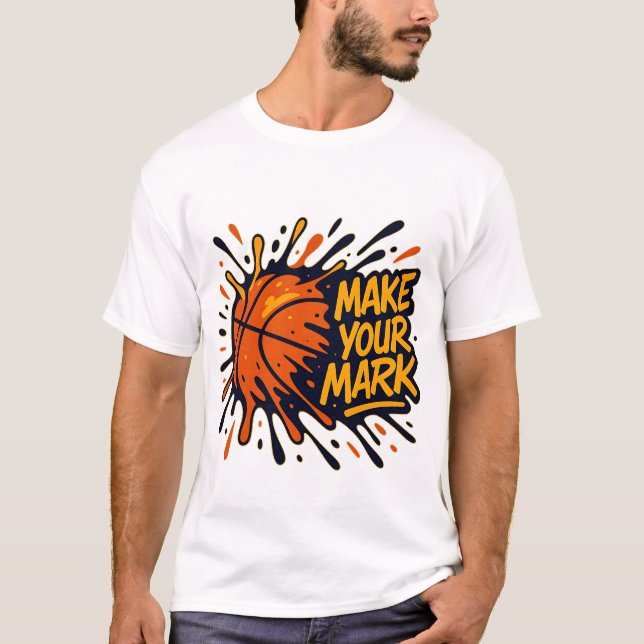 Graffiti Basketball Kunst - Ihre Marke T-Shirt (Vorderseite)