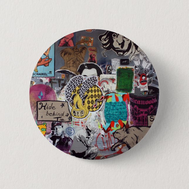 Graffiti, Berlin, Deutschland Button (Vorderseite)