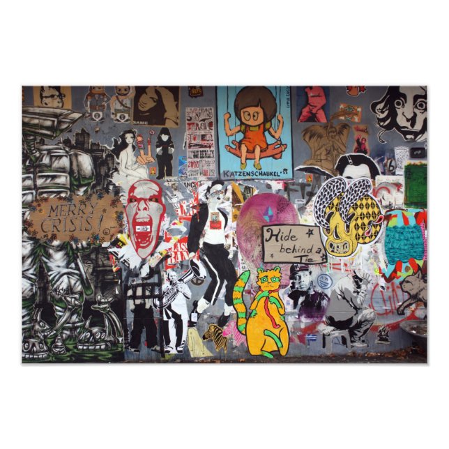 Graffiti, Berlin, Deutschland Fotodruck (Vorne)