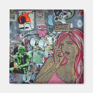 Graffiti, Berlin, Deutschland Magnet