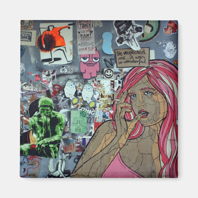 Graffiti, Berlin, Deutschland Magnet (Vorne)