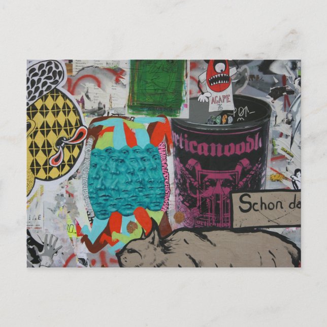 Graffiti, Berlin, Deutschland Postkarte (Vorderseite)
