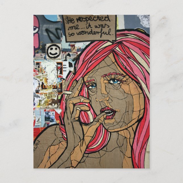 Graffiti, Berlin, Deutschland Postkarte (Vorderseite)