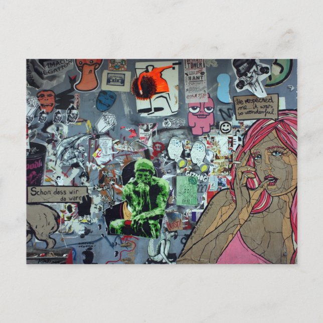 Graffiti, Berlin, Deutschland Postkarte (Vorderseite)