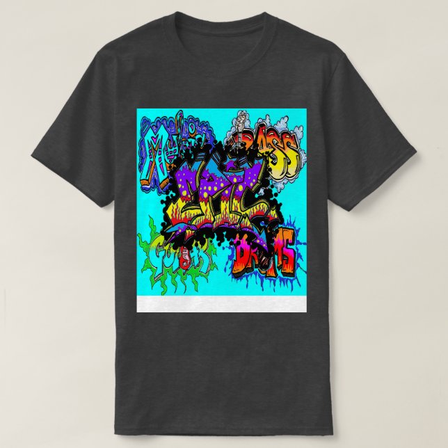 Graffiti-blaue Epic T-Shirt (Design vorne)