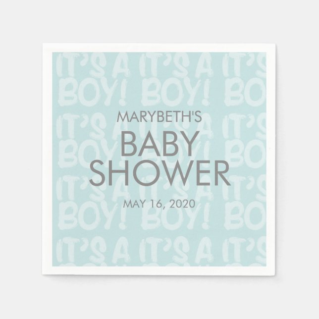 Graffiti Blue Baby Duschpapier Napkin Serviette (Vorderseite)