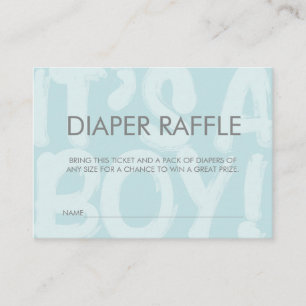 Graffiti Blue Baby Showdusche Windeln Raffle Ticke Begleitkarte