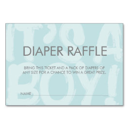 Graffiti Blue Baby Showdusche Windeln Raffle Ticke Tischnummer