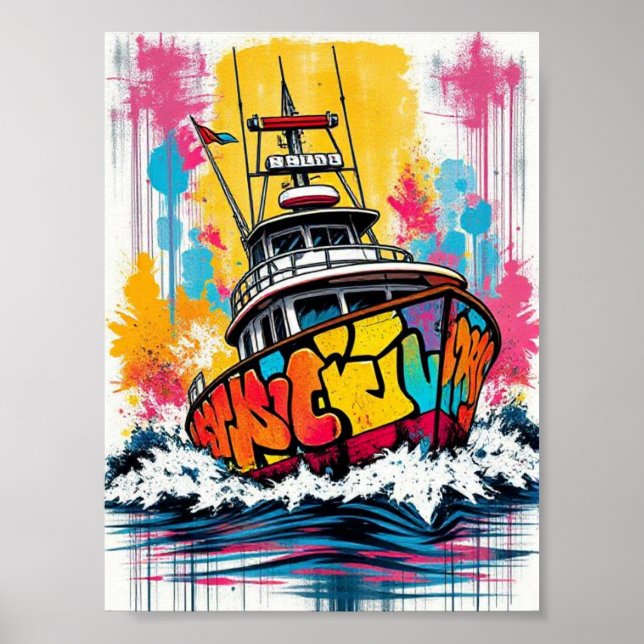 Graffiti Boat Poster (Vorne)