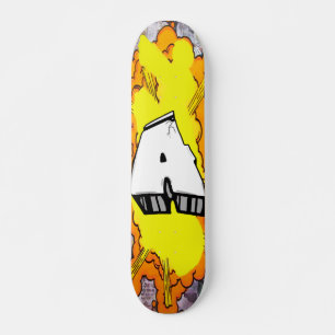 GRAFFITI BOMBING SKATEBOARD CUSTOM ABC INITIALEN
