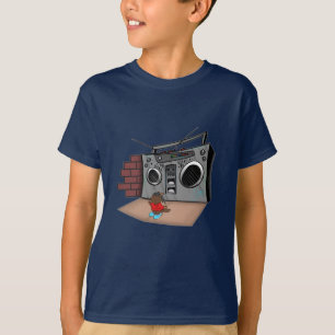 Graffiti Boom Box Breakdance Cartoon T-Shirt