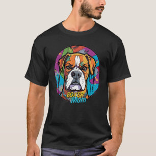 Graffiti Boxer Mama Mural Street Art Boxer T-Shirt