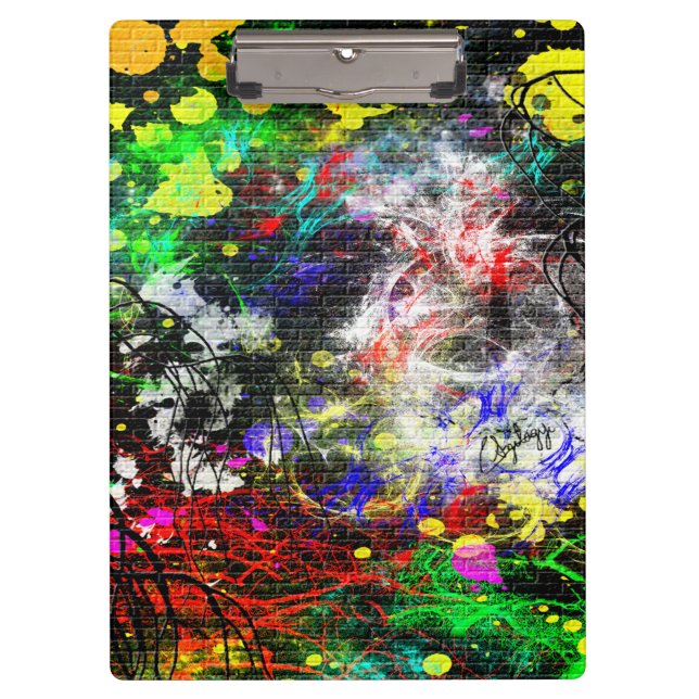 Graffiti Brick Wall Klemmbrett (Vorderseite)