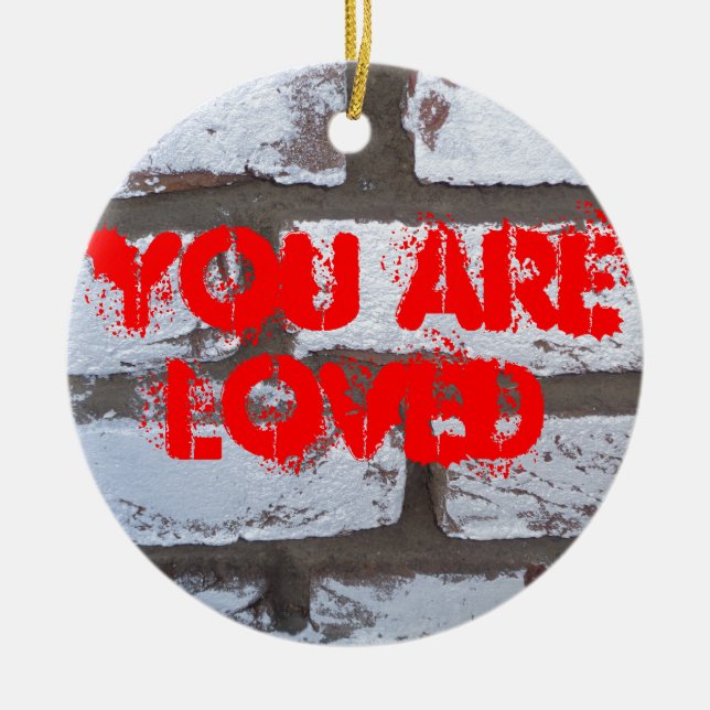 Graffiti Bricks Keramikornament (Vorne)