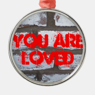 Graffiti Bricks Silbernes Ornament