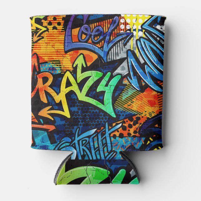Graffiti Bricks: Urban Abstrakt Dosenkühler (Vorderseite)