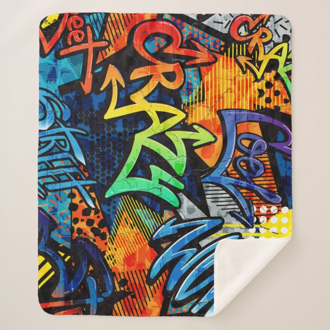Graffiti Bricks: Urban Abstrakt Sherpadecke (Vorderseite)