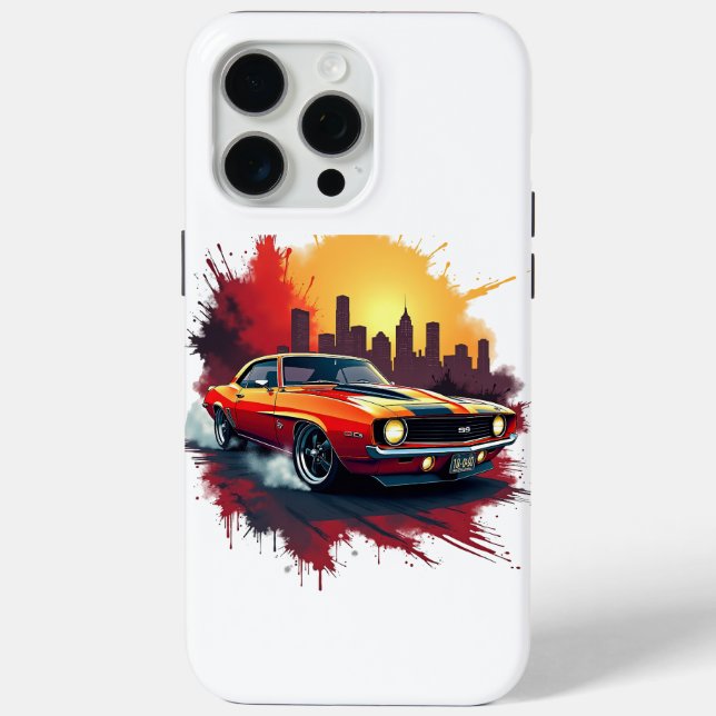 Graffiti-Burnout-Muscle-Car-Handyhülle Case-Mate iPhone Hülle (Rückseite)