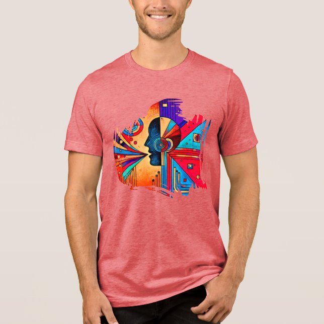 Graffiti Burst - Urban Abstrakt Street Art T-Shirt Tri-Blend Shirt (Vorderseite)
