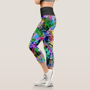 Graffiti Carnival Capri Leggings