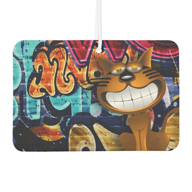 Graffiti Cat Autolufterfrischer (Vorderseite)