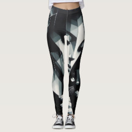 Graffiti Cat Lady Leggings
