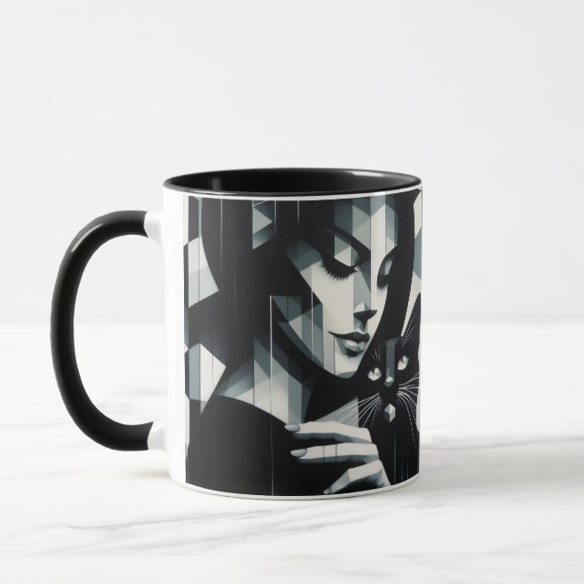 Graffiti Cat Lady Tasse (Links)