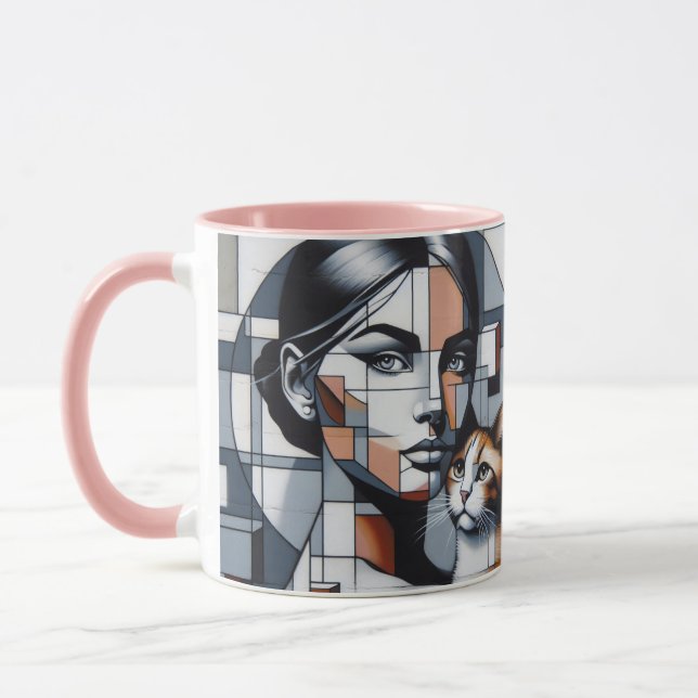 Graffiti Cat Lady Tasse (Links)