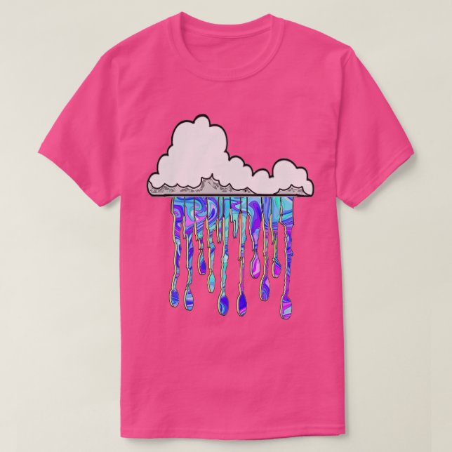 Graffiti Cloud Lila Art by LowEndGraphics 1 T-Shirt (Design vorne)