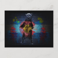 Graffiti Colorado Fahnengrunge Postkarte