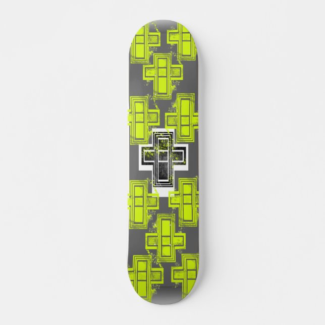 Graffiti Crosses Custom Skateboard (Vorne)