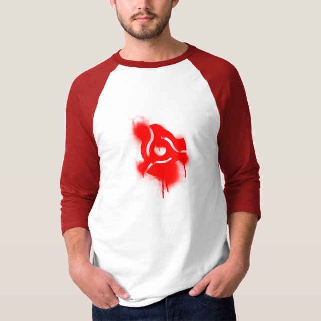 Graffiti DJ 45 Adapter- Musik-VinylDJs Turntable T-Shirt (Vorderseite)