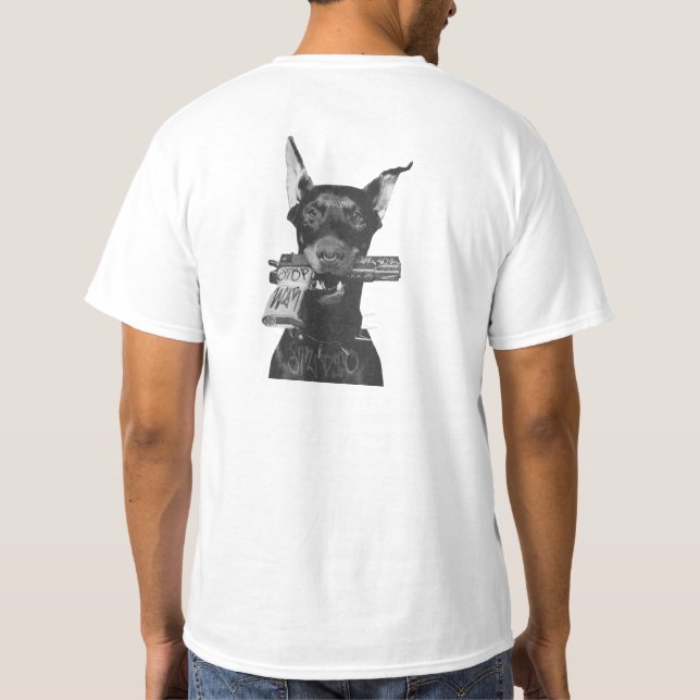 Graffiti Doberman Art T-Shirt (Rückseite)