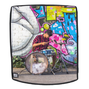 Graffiti-Drummer-Cooles Multiverschleißruckrucksac Rucksack
