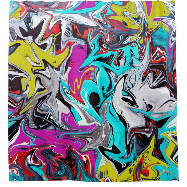 Graffiti Duschvorhang (Vorderseite)