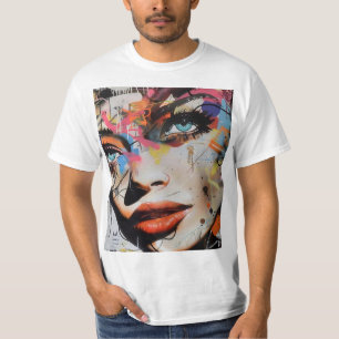 Graffiti eines Frauengesichts T-Shirt