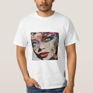 Graffiti eines Frauengesichts T-Shirt