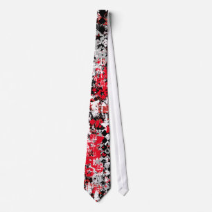 Graffiti Emo Scene Neck Tie Krawatte