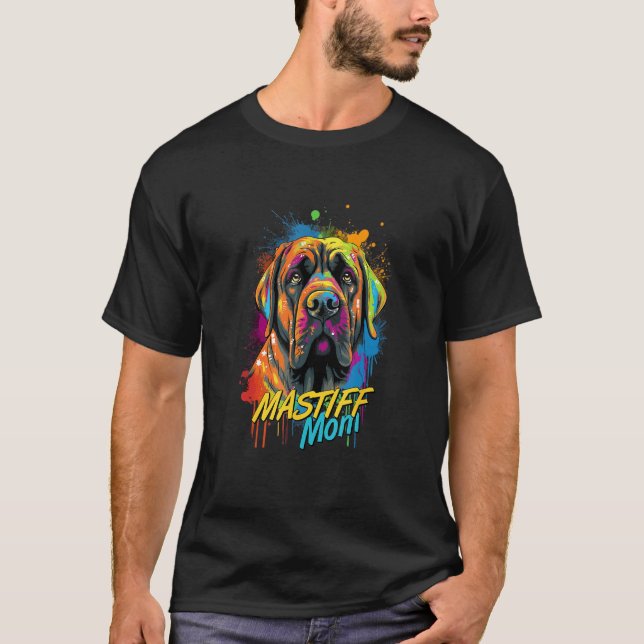 Graffiti English Mastiff Mom Mural Street Art Mast T-Shirt (Vorderseite)