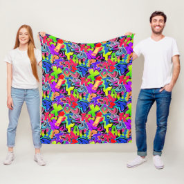 Graffiti Fleecedecke