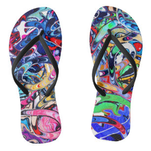 Graffiti Flip Flops