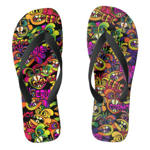 Graffiti flip flops