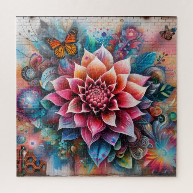 Graffiti Flower Puzzle (Vertikal)