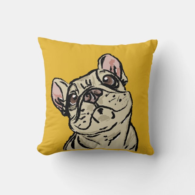 Graffiti-Französische Bulldogge Kissen (Vorderseite)