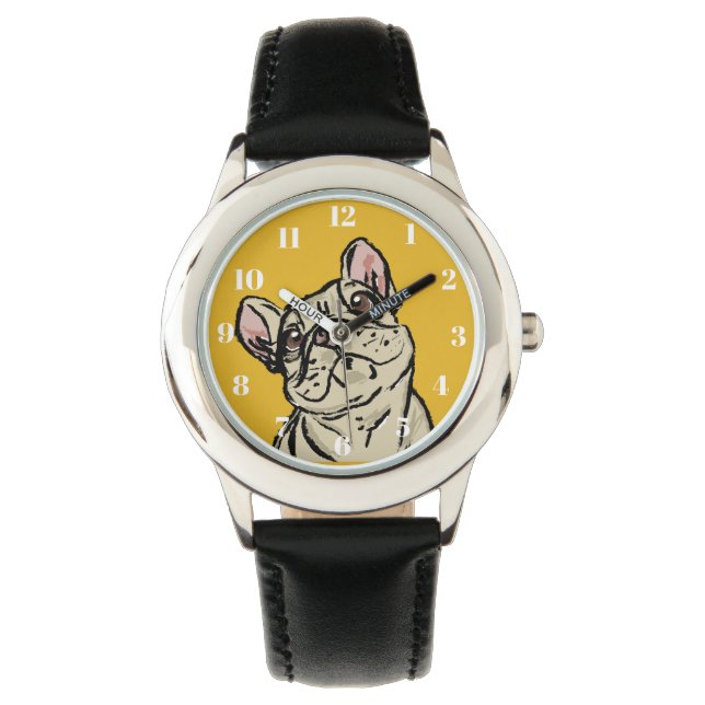 Graffiti French bulldog Armbanduhr (Vorderseite)
