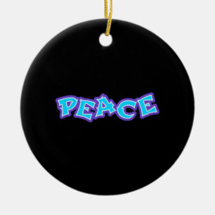 Graffiti Frieden Keramik Ornament