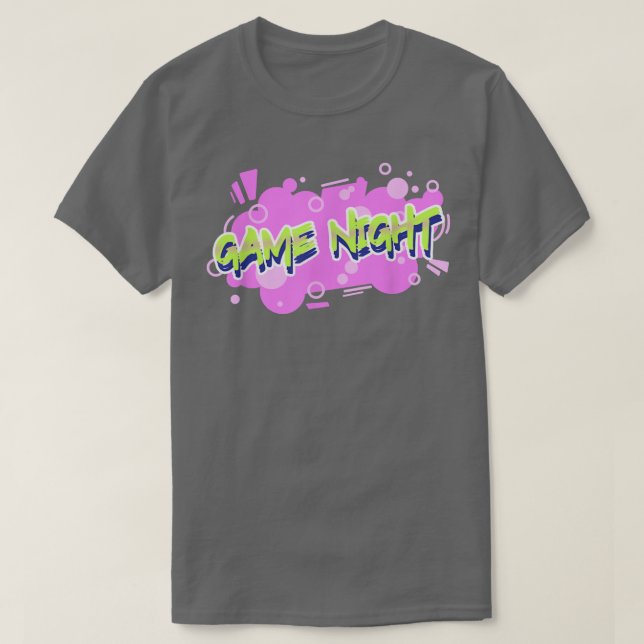 Graffiti Fun Game Night T-Shirt (Design vorne)